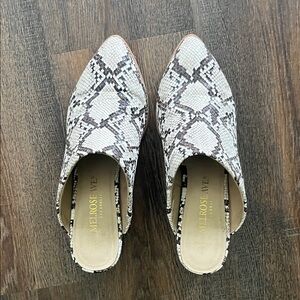 Snake Print Mules